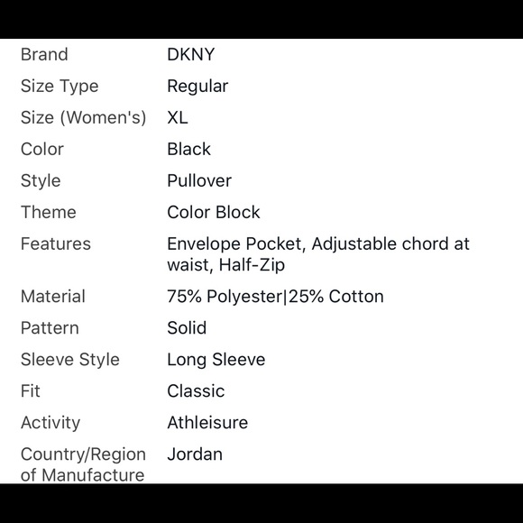 DKNY Ladies' 1/2 Zip Pullover-Pink, White, Black - Picture 4 of 4